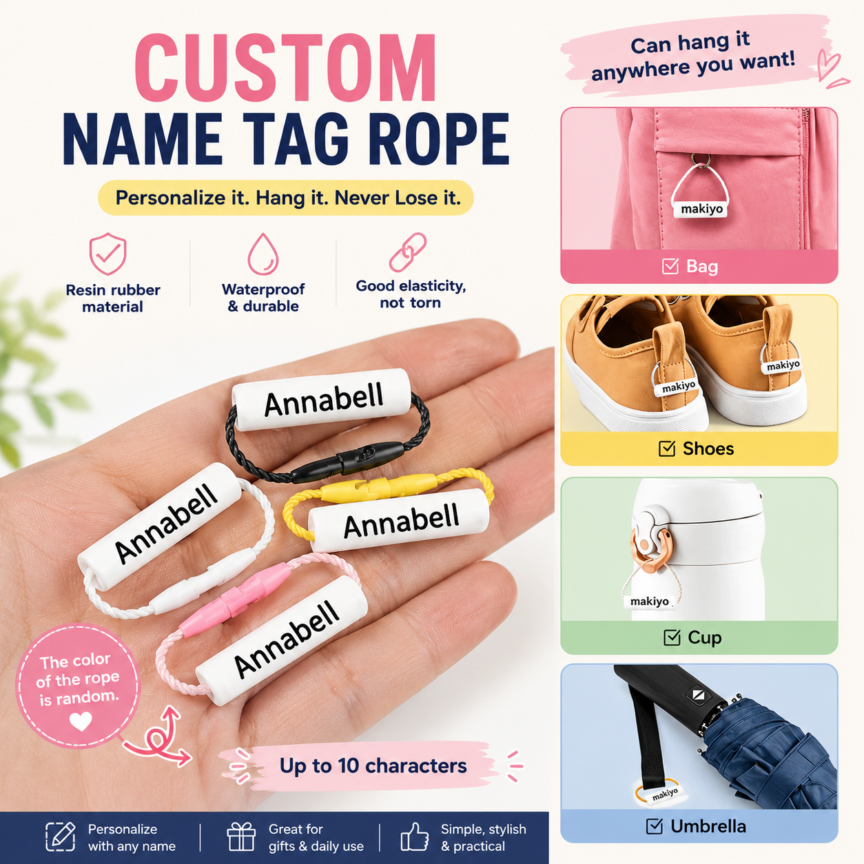 Custom Name Tag Rope (36Pack)