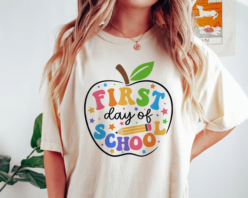 Adult First day of school tee