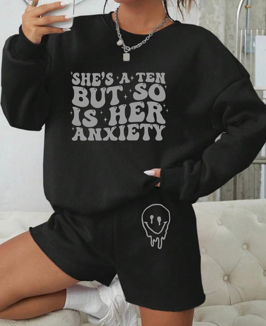 Shes a 10 shorts set
