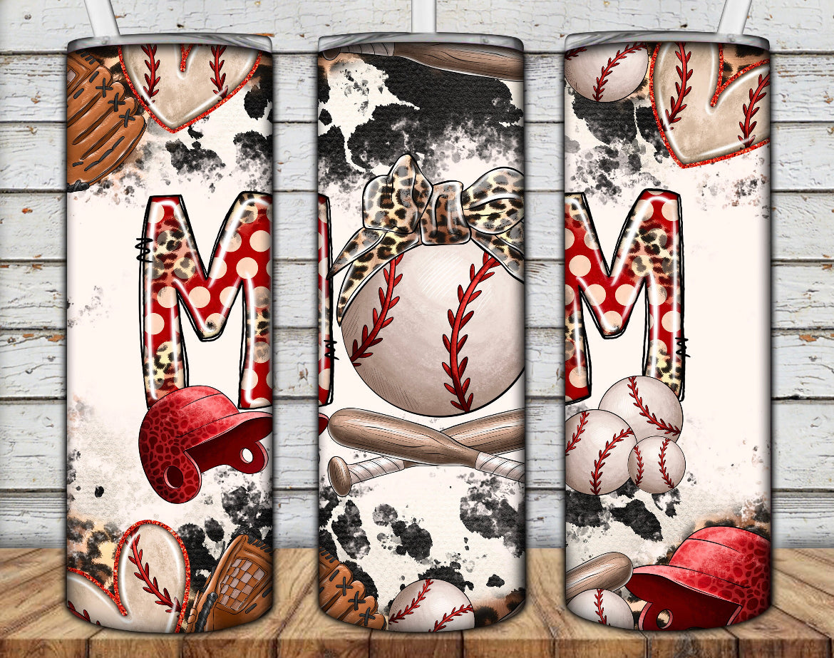 Baseball mom tumbler