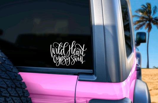 Wild heart gypsy soul decal