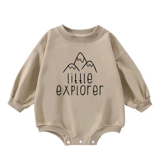 Little explorer romper sweatshirt