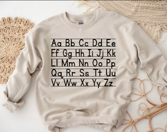 Alphabet sweatshirt