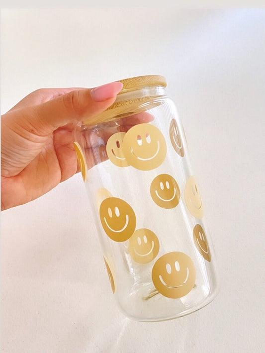 Smiley face glass