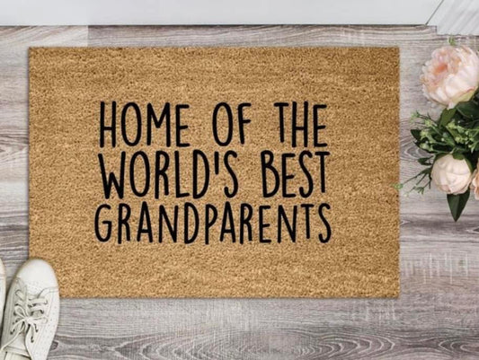 Home of the worlds best grandparents doormat