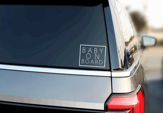 Baby on board decal