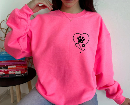 Stethoscope paw sweatshirt