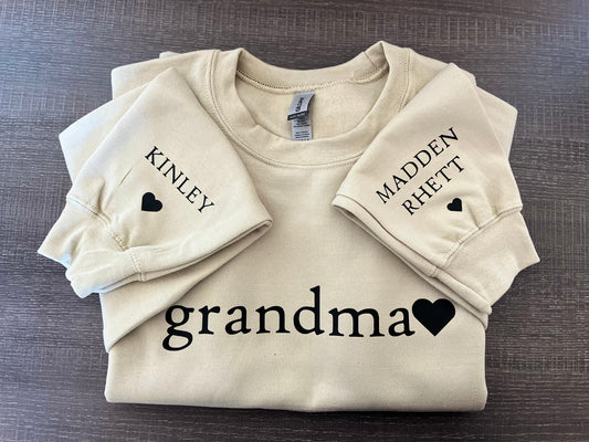 Grandma sweatshirt with names