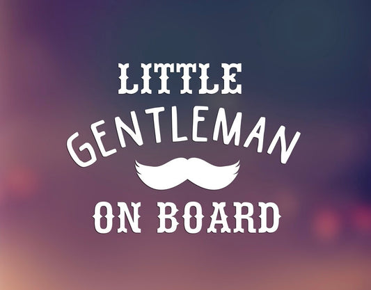 Little gentleman on board decal