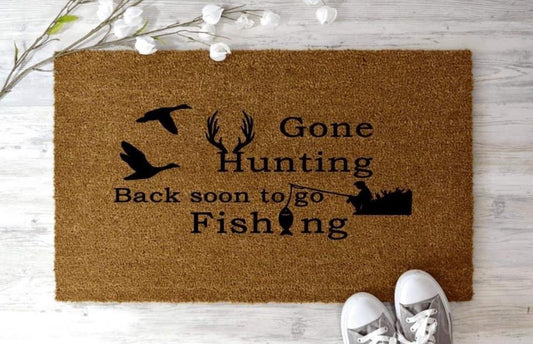 Gone hunting doormat