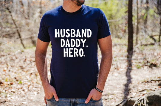 Husband daddy hero t shirt