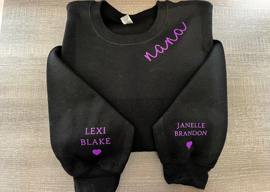 Nana with names on the sleeve