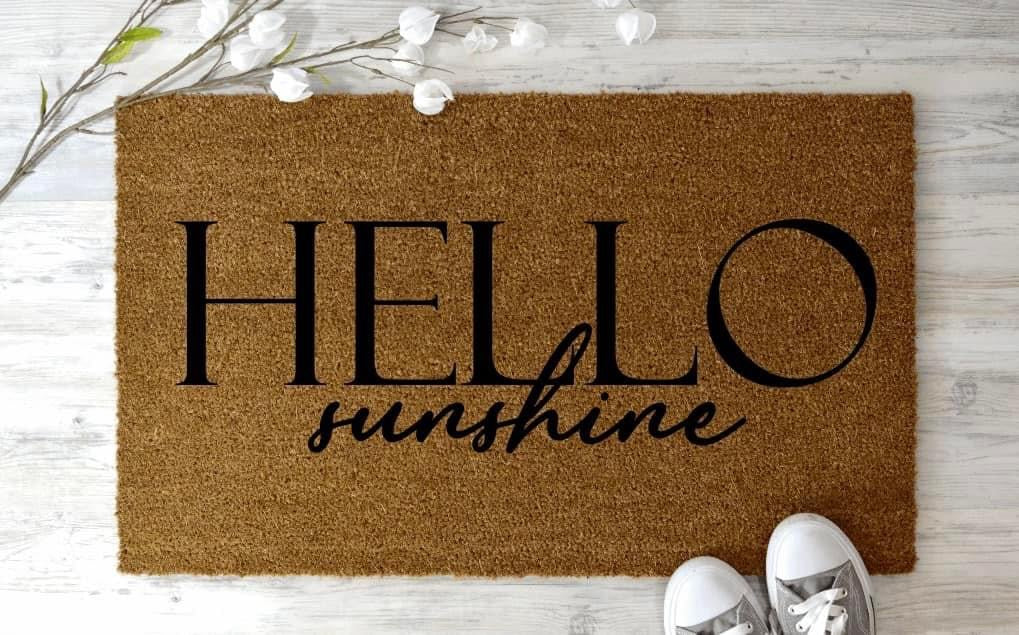 Hello sunshine doormat